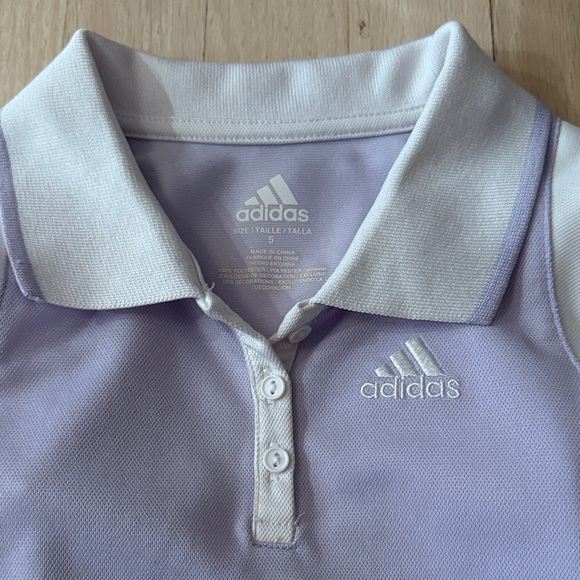 Adidas Kids Light Purple Polo Dress - Picture 2 of 3